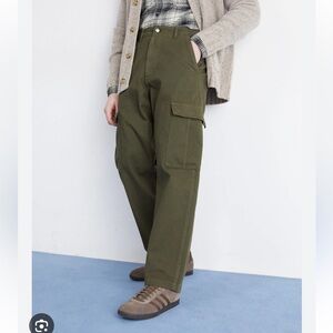 Men's Wax London Olive Cargo Pants